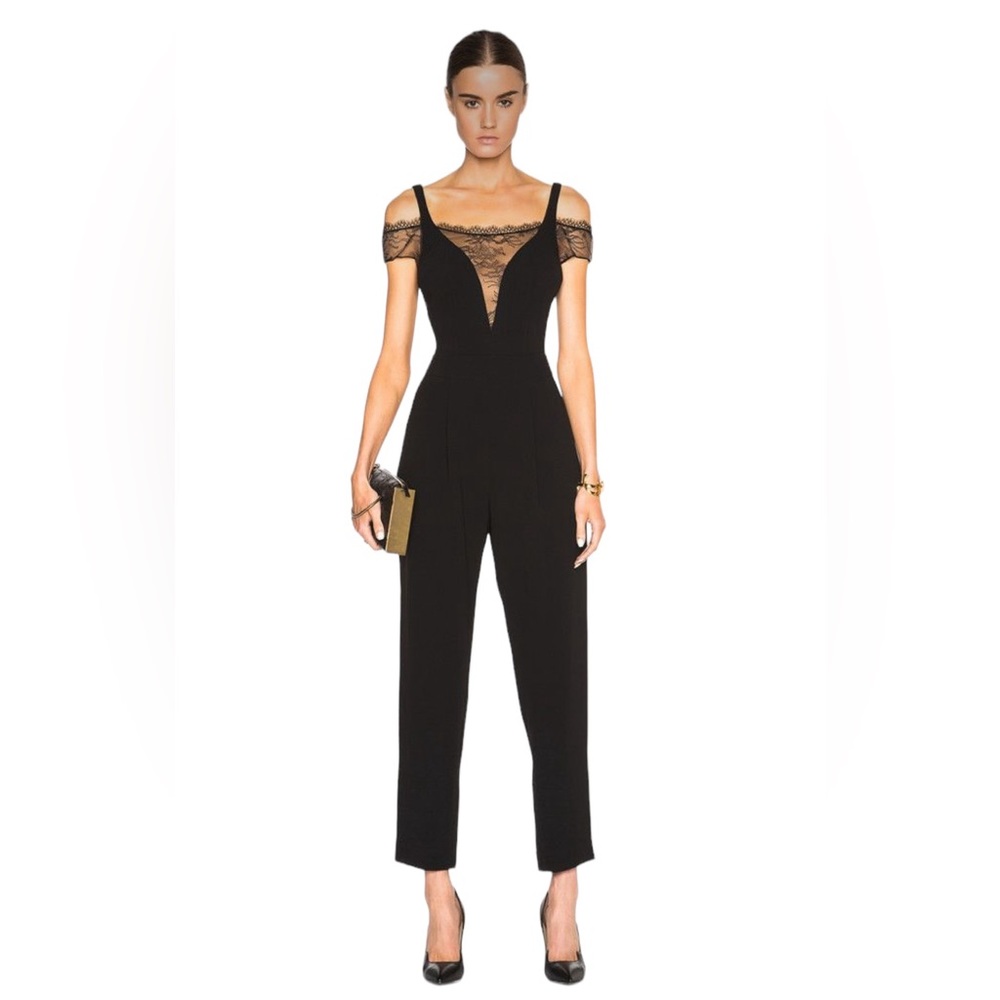 NWT Noam Hanoch “Lou” Jumpsuit with Lace Detail